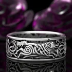 Уникальные мужские и женские кольца в стиле Северной Европы с пиратским волком, кельтским узелком, скандинавский обручальный браслет, обручальное мужское кольцо, ювелирные изделия