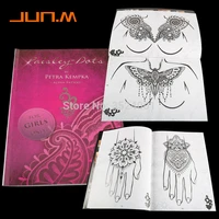 1pc a4 size professional tattoo book henna paint supply for tattoo body art popular in europe and america atlas manuscript