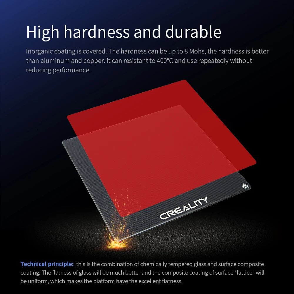

2021 CREALITY 3D Платформа из закаленного стекла Размер 235*235*4 мм для фотографий/фотографий V2 CR 10