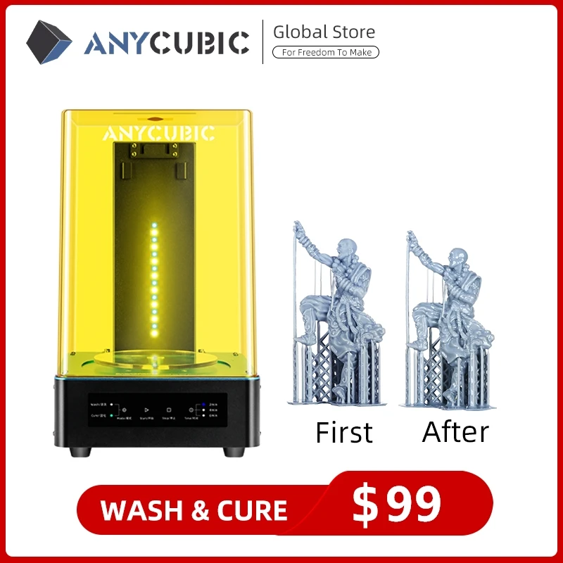Anycubic 3d принтер для мытья и аппарат лечения 2 в 1 УФ отверждения смолы принтера