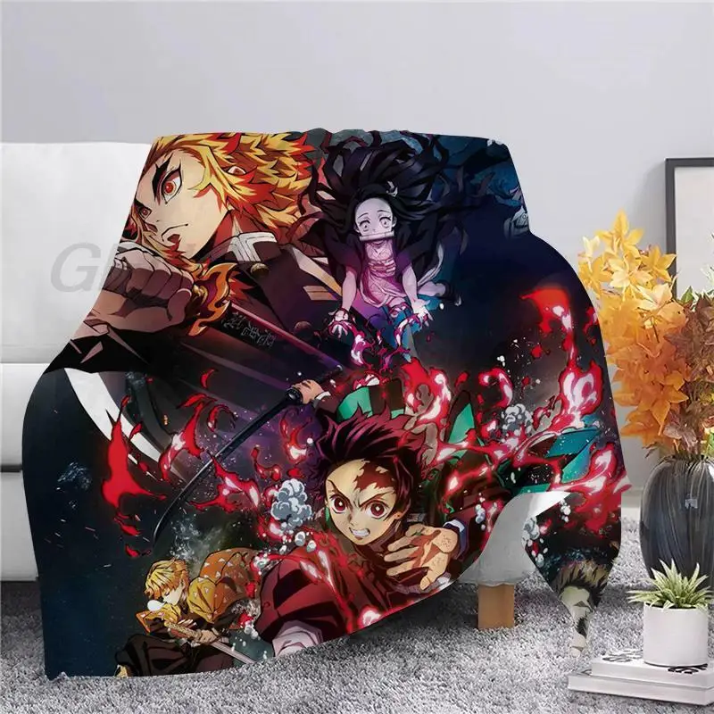 

Mode Anime Dämon Slayer Kimetsu Keine Yaiba Flanell Weiche Warme Decke Druck Quilt Bettwäsche Abdeckung Sofa Reise Büro Decke