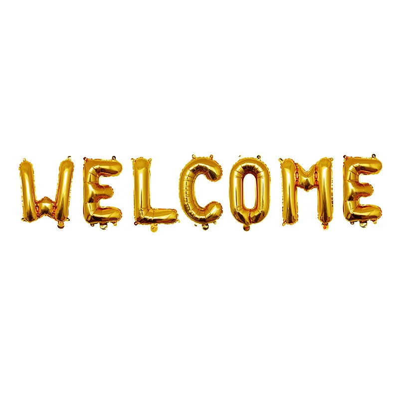 

1set 16inch Rose Gold Welcome Home Letter Foil Balloons Welcome Back to Home Event Party Supliers Inflatable Air Balls Decor