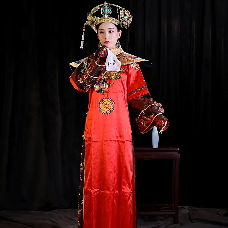 Традиционный китайский костюм для косплея династии Цин танцев императрица