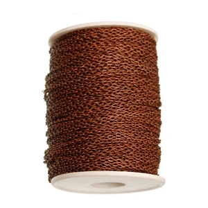 Античная Медная цепочка из нержавеющей стали для ожерелья, металлическая фурнитура для ожерелья, 5 млот (ILOVEDIY)