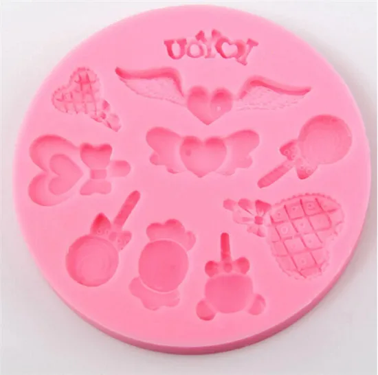 

1 шт 9 Форма бриллианты форма для торта Конфета Lollipop 3D силиконовая форма для выпечки в пресс-форма для торта с антипригарным покрытием Fondant Mold...