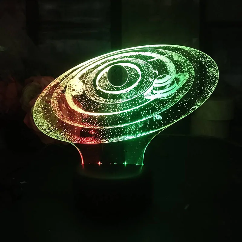 Солнечная Системы 3D ночной Светильник планета usb Настольный светильник