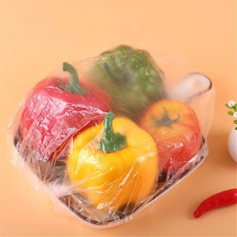 

100PCS Elastic Food Covers Reusable Plastic Covers Non-toxic Lids Fruit Or Bowls Cups Food Lid Set Food Storage Kitchen Supplies