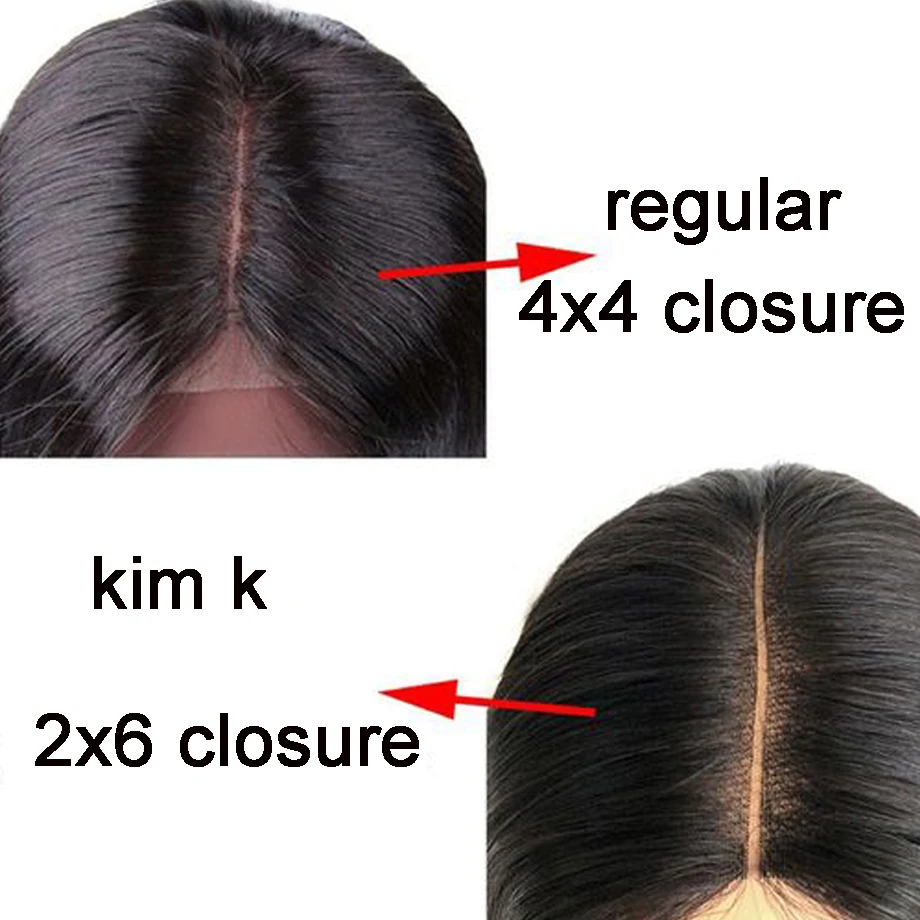 MQYQ застежка из человеческих волос Бразильская прямая кружевная 2x6 100%