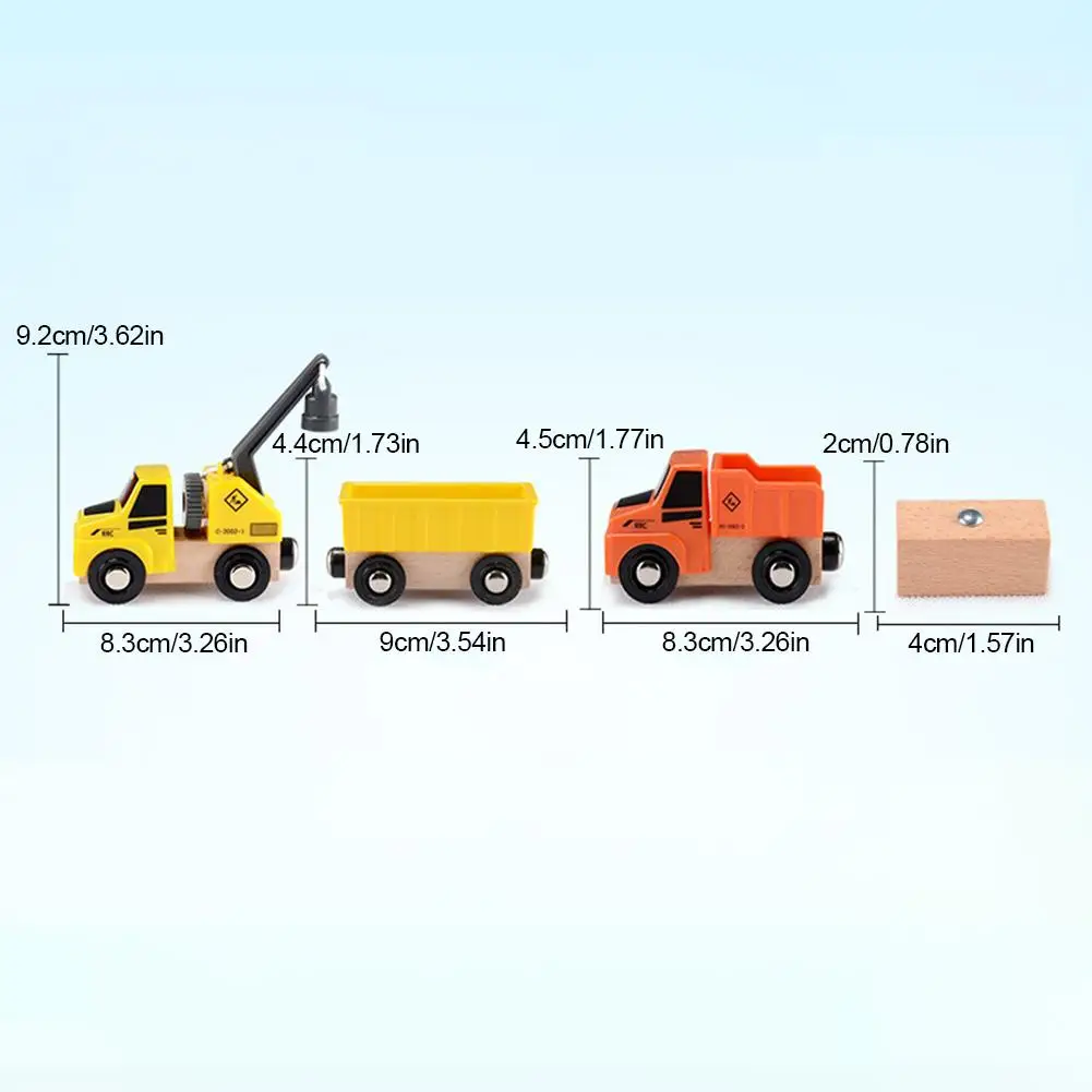 Деревянный поезд Игрушка Магнитный строительный автомобиль игрушка деревянный