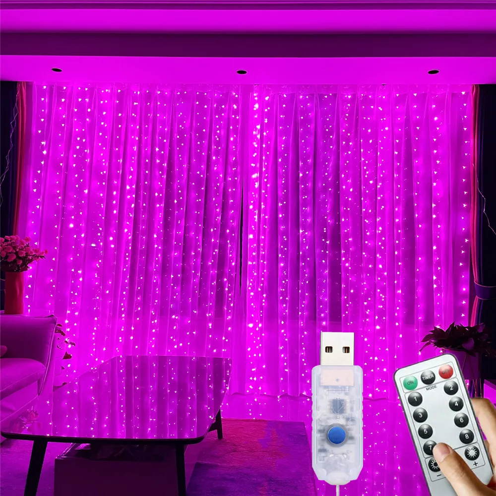 Новая светильник ственская Гирлянда занавеска светодиодная гирлянда ственское