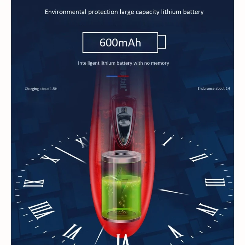 

Professional Rechargeable Hair Clipper Electric Hair Trimmer Beard Razor for Men Barber