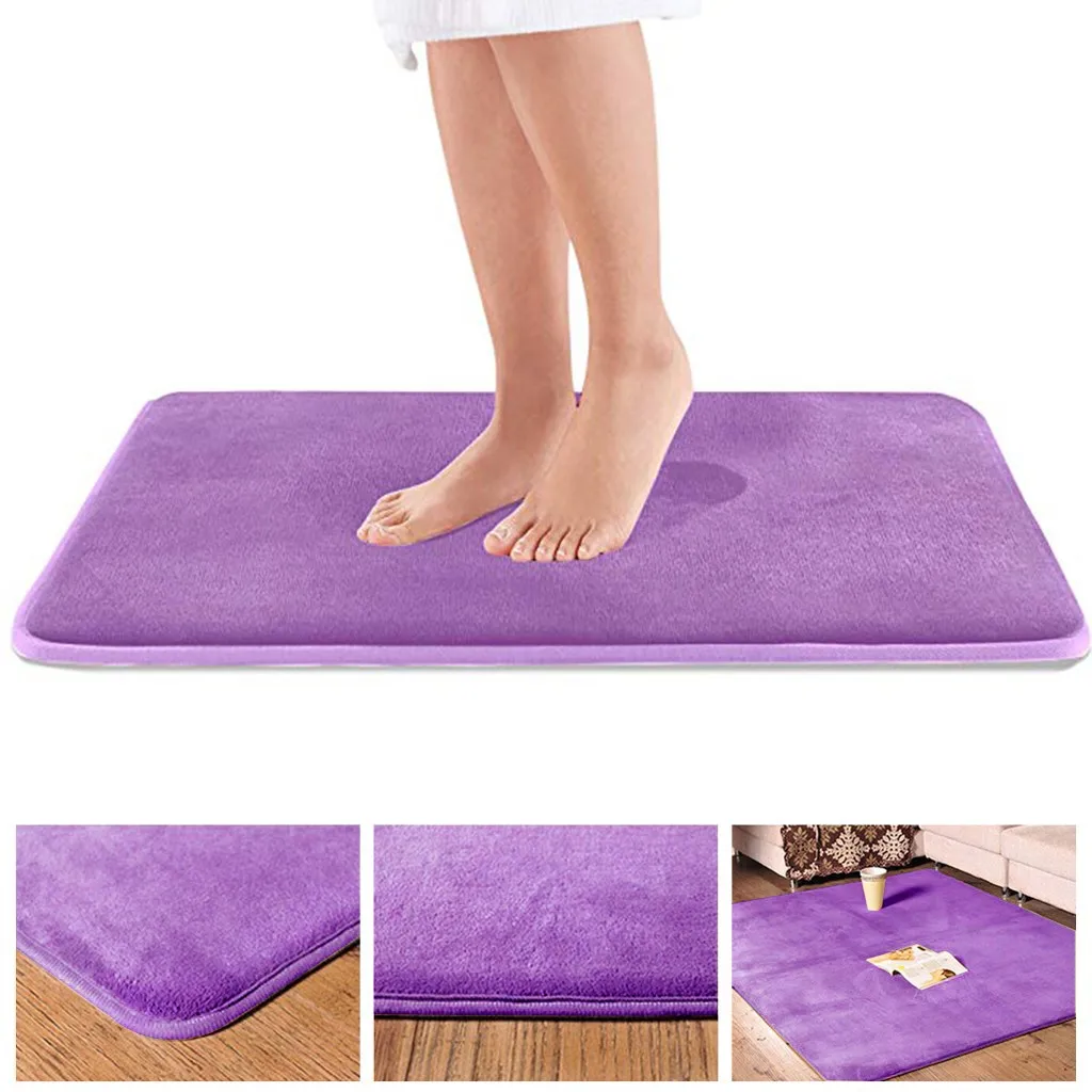 Memory Bath Mat Anti Slip Rug With Strong Carpet Water Absorption Shaggy Bathroom Kitchen Floor Tapis Salle De Bain | Дом и сад