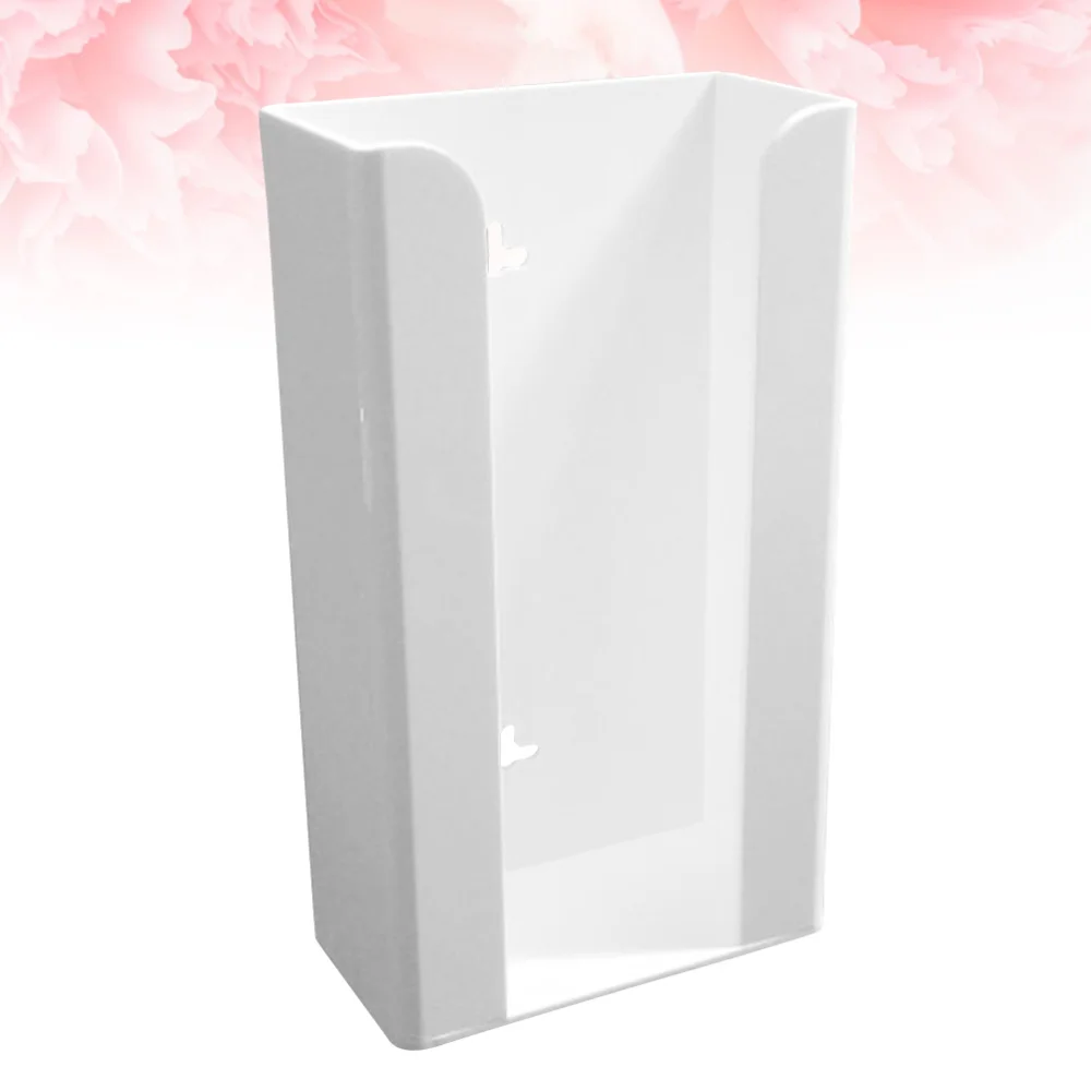 

Useful Disposable Storage Box Transparent Wall Mounted Dispenser Organizer Case Precise Storage Box (White)