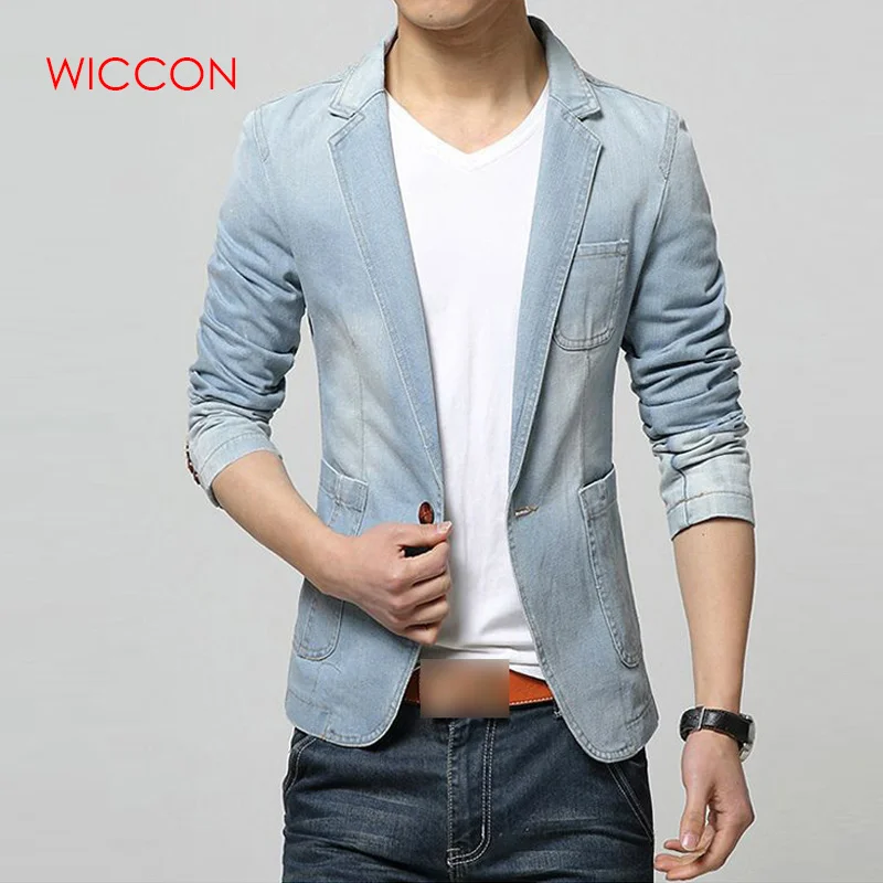 Новинка осени 2020 модный брендовый Мужской Блейзер мужские трендовые джинсовые