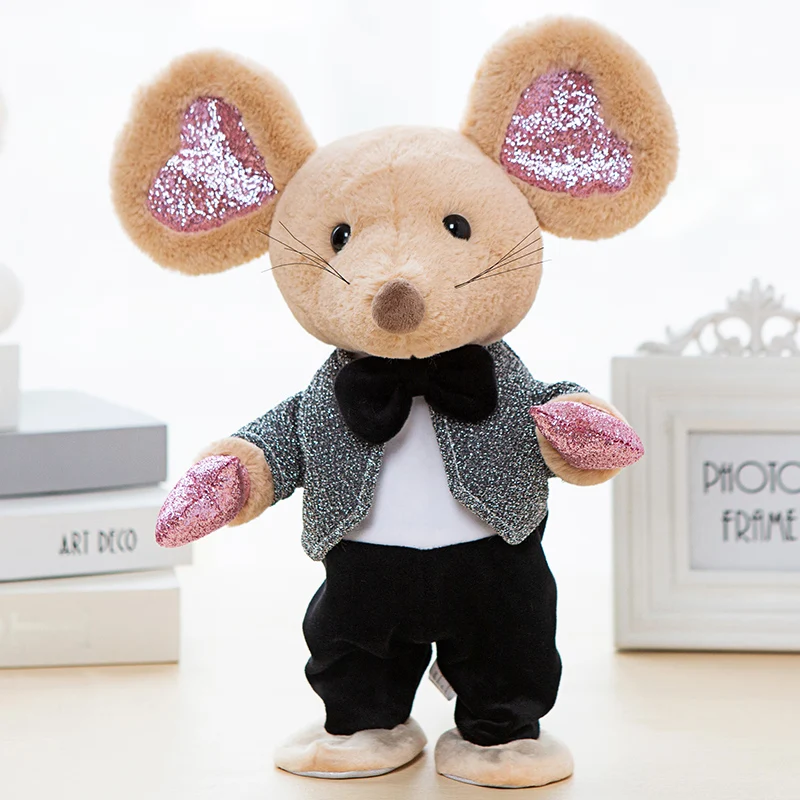 Робот музыкальная мышь игрушки танцующая говорящая электронная плюшевая