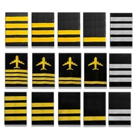 1pair clothing decor epaulettes professional pilots uniform epaulets bars shirts craft shoulder badges garment diy accessory