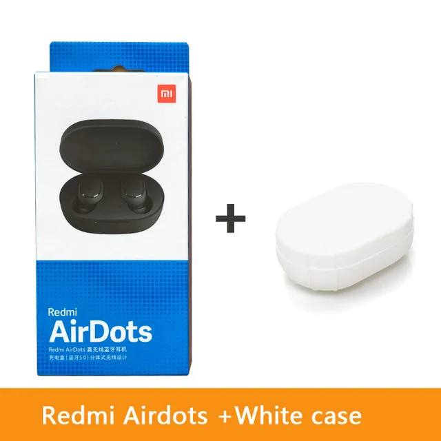 Add White Case Горячие Xiaomi Redmi AirDots беспроводные наушники bluetooth управление языком Автоматическое Сопряжение мини смарт-гарнитуры - Цвет: Add White Case