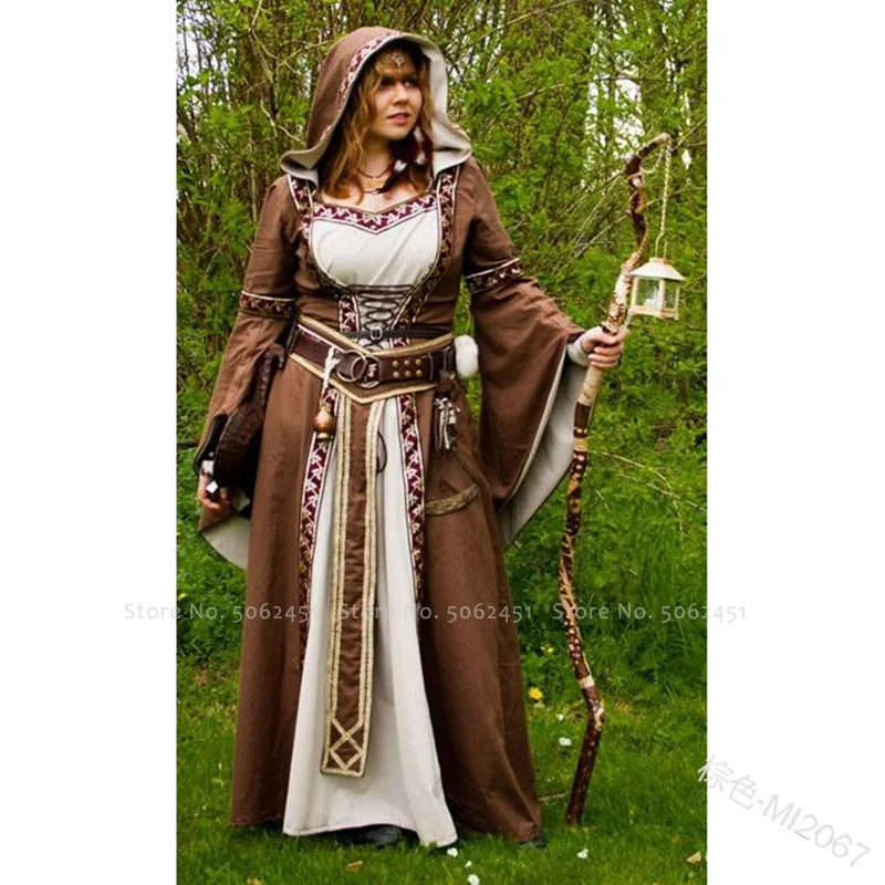Средневековый Хэллоуин для женщин Королева вечерние платья эльф ретро с