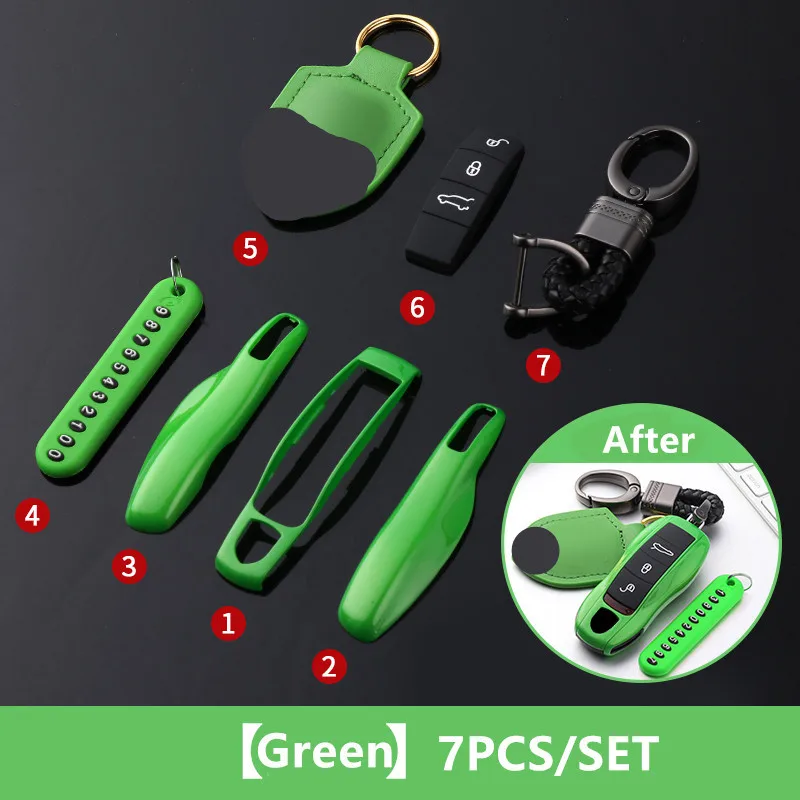 7 шт./компл. чехол для ключа автомобиля с дистанционным управлением Porsche Panamera Carman