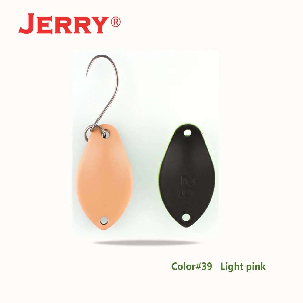 Light pink Jerry 2 г 3 г микро форели ложки сверхлегкие латунные рыболовные ложки один крючок Пресноводные металлические приманки зона окуня для ловли щуки pesca - Цвет: Light pink