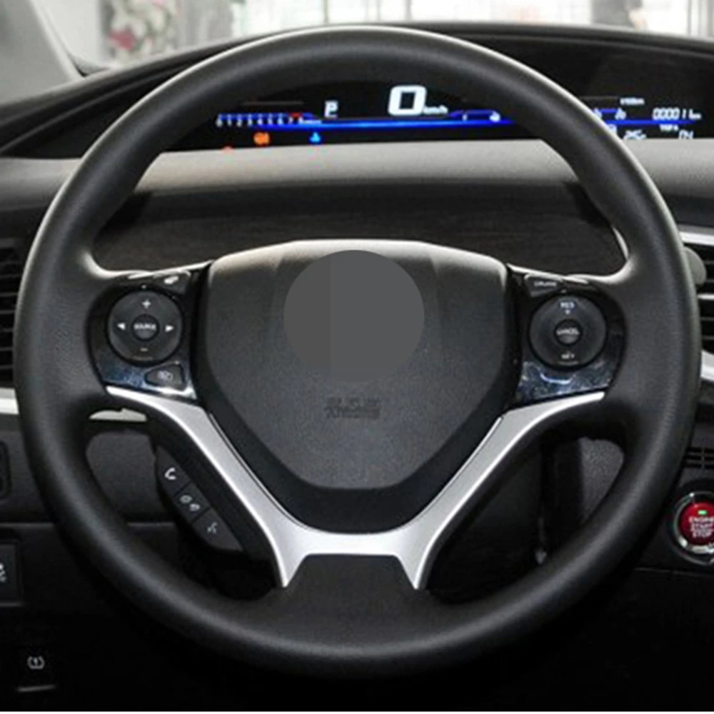 Сшитая вручную черная замша из натуральной кожи для Honda Civic 9 2012 2013 2014 - купить по