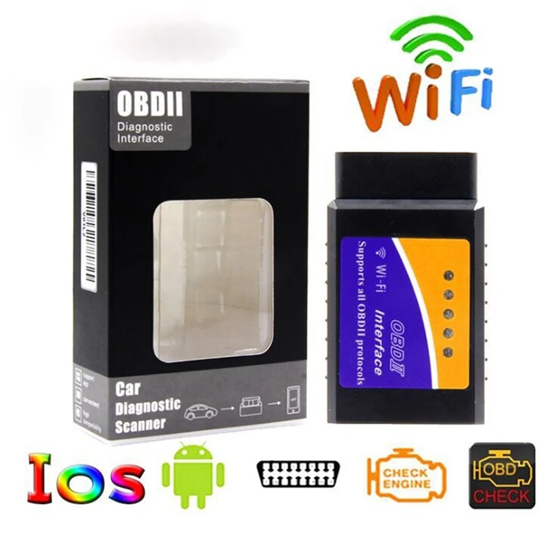 Мини-сканер V1.5 диагностический сканер OBDII для Windows/Android/IOS/планшетов Bluetooth/Wifi чип