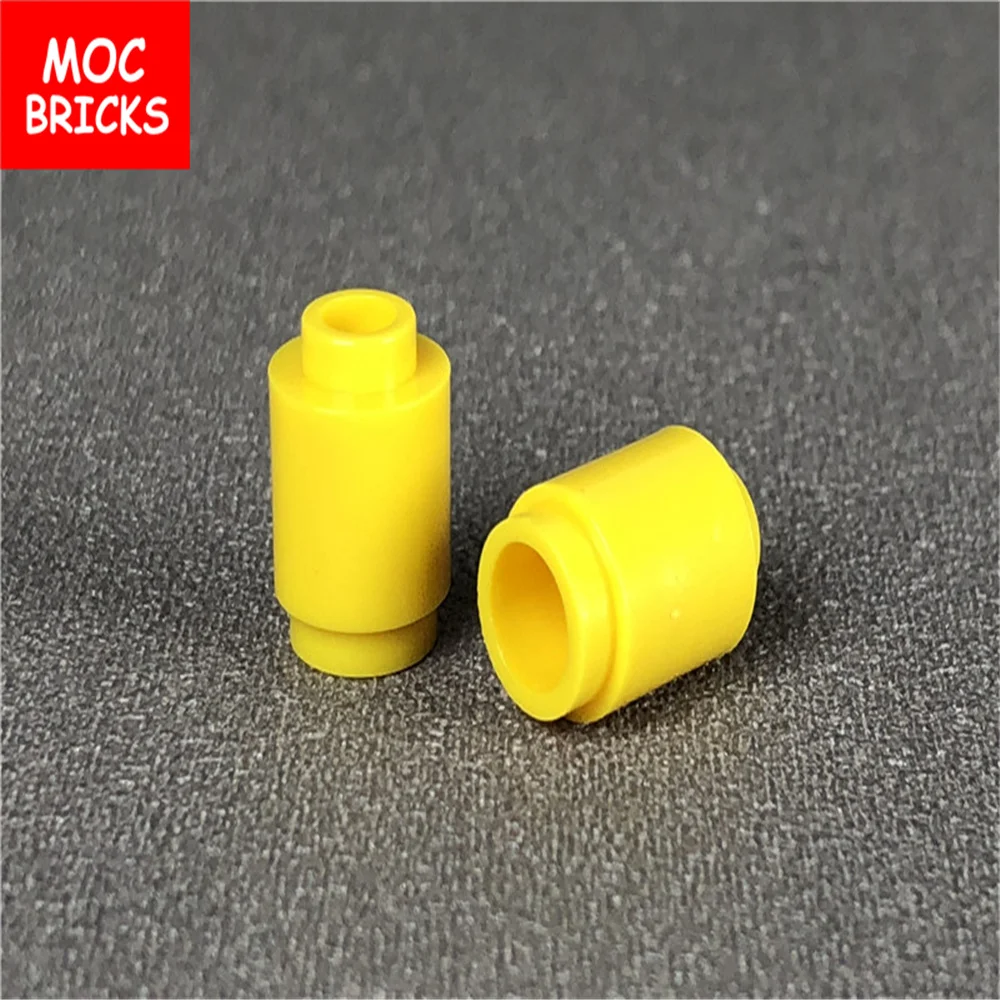 10 шт./партия кубики MOC Круглый Кирпич 1x1 прозрачный совместимый с 3062b развивающие