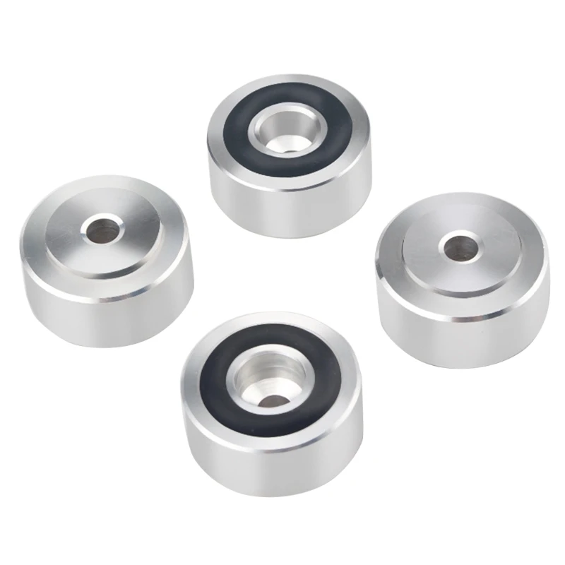 

2022 New 4 Pcs Speaker Anti-Slip Fixing Feet Pad Isolation Absorb Shock Amplifier Base Feet Aluminum Alloy Stand Cover Foot