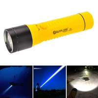 professional underwater flashlight 3 light modes portable diving flashlight scuba dive torch rechargeable camping hiking 300m