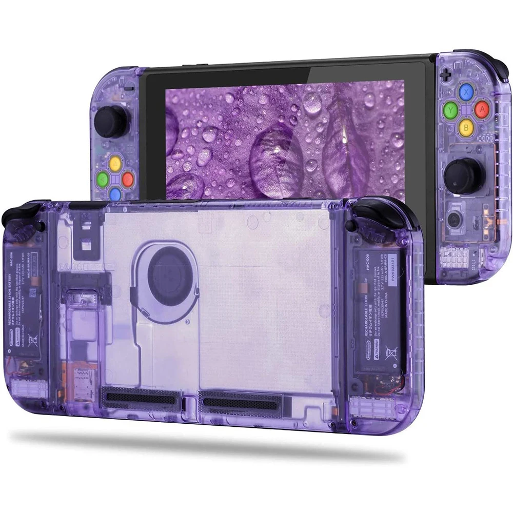 Сменный корпус сделай сам для Nintendo Switch Clear Atomic Back Plate For NS Joycon Ручного Контроллера с