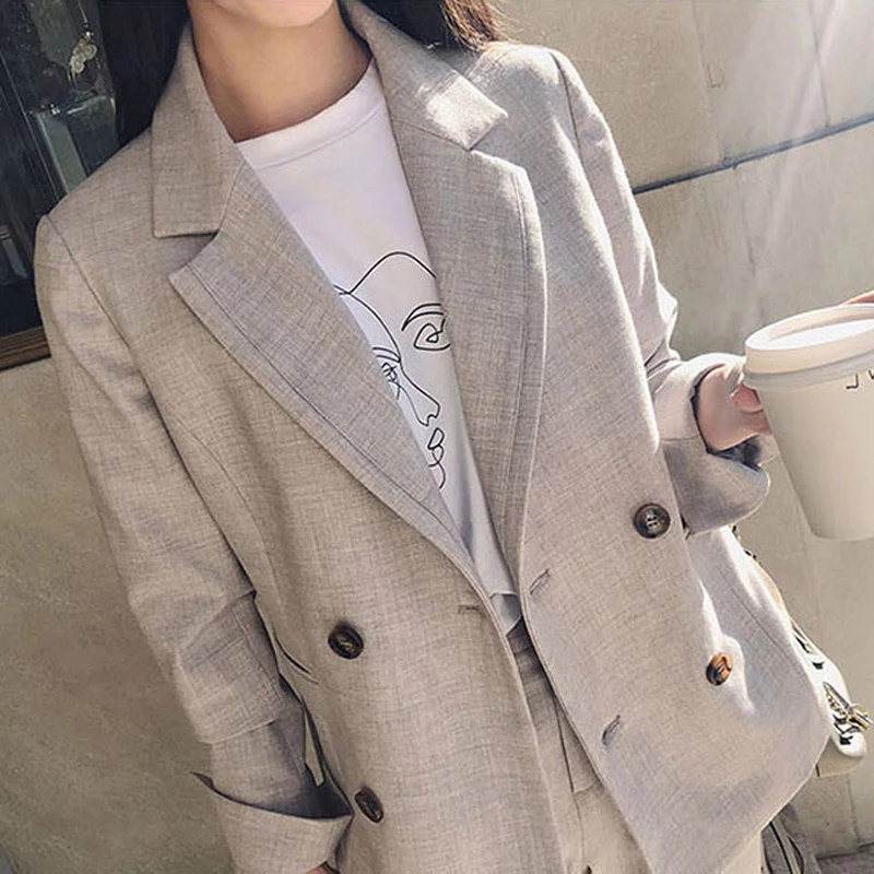 Женский блейзер с вырезом лодочкой и брюки эластичным поясом | Женская одежда