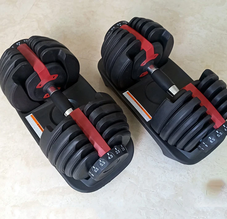 

1Pair 24KG 54LBS Adjustable Dumbbell Set Gym Equipment for Weights Fitness Home Use Equipments Adjustable Dumbells