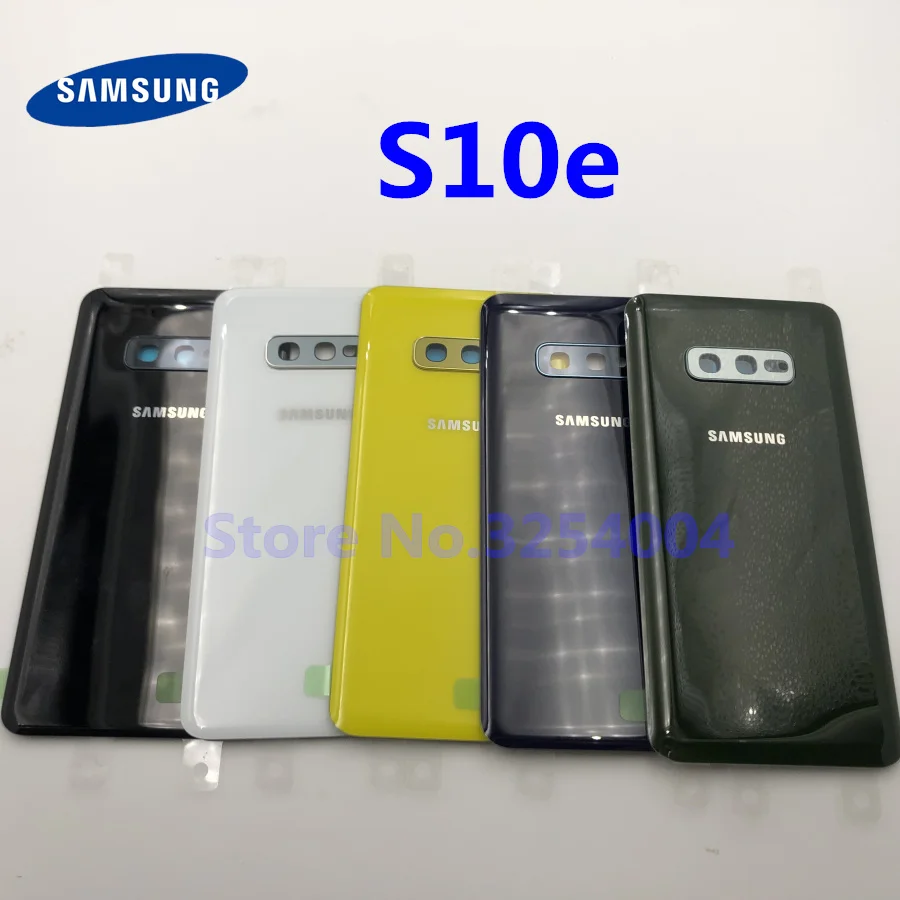 Запасное стекло для samsung Galaxy S10 S10e S10 Plus S10+ крышка для батареи задняя дверь корпус чехол для камеры стеклянная рамка для объектива