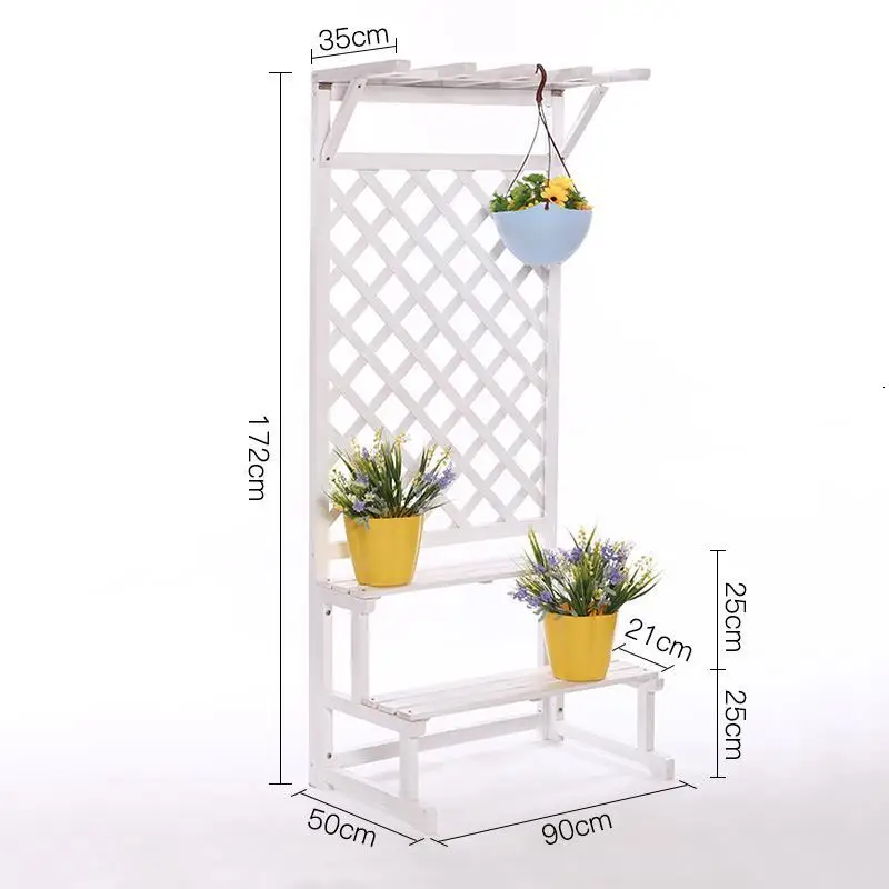 

Urbano Madera Rak Bunga Balkon Indoor Plant Plantenstandaard Scaffale Porta Piante Dekoration Balcony Shelf Outdoor Flower Stand