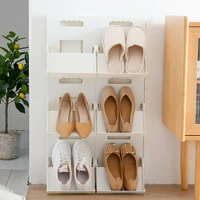 foldable shoe rack shelves household space saving rack plastic storage shoe for cabinet door cupboard shoes organizer shelf