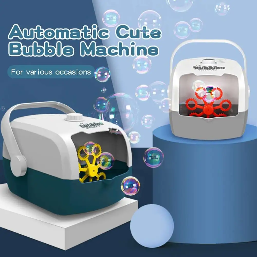Bubble Machine Outdoor Toy Funny Automatic Colorful Bubble Blower Maker Toys Kids Baby Electric Outdoor Toys  - buy with discount