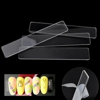10pcsset transparent practice acrylic gel polish holder strip false nail tips nail art display stand manicure showing tools