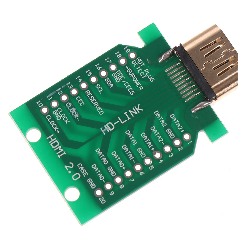 1 шт. сделай сам Стандартный HDMI сварной штекер гнездо 19-контактный кабельный