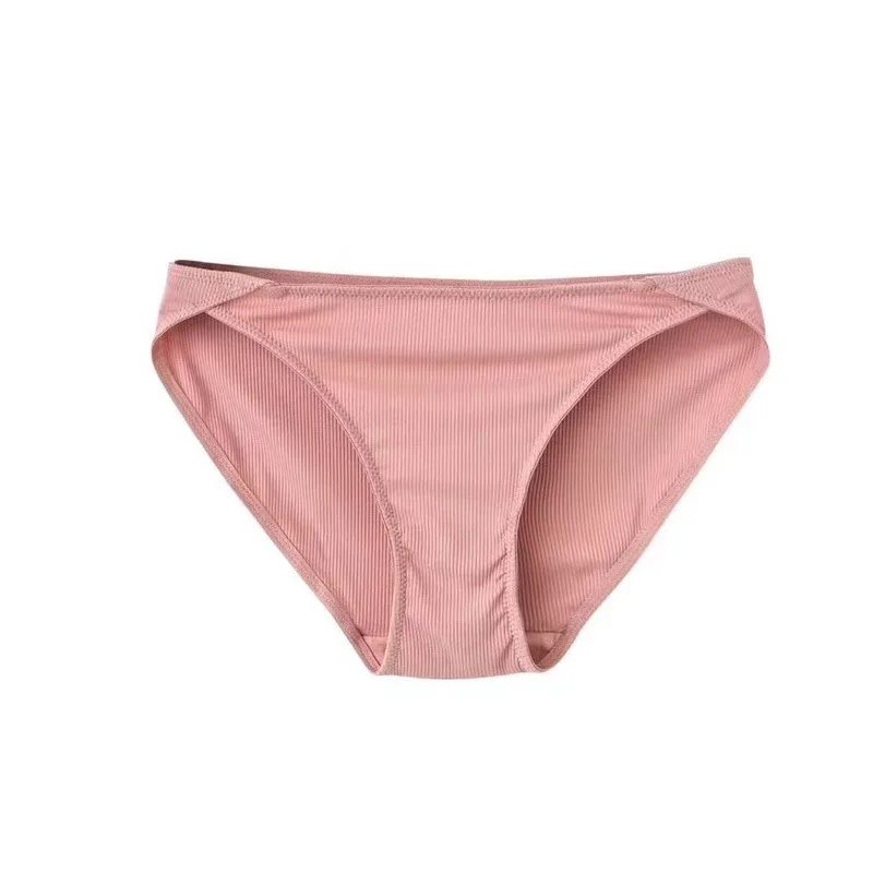 pink Однотонные хлопковые кружевные прозрачные трусики с оборками для женщин, открытое нижнее белье в дни менструации, бесшовные трусики сексуальное женское нижнее белье - Цвет: pink