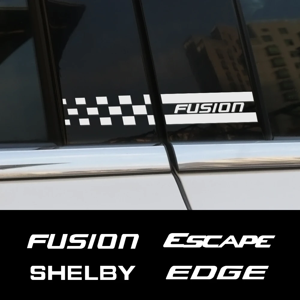 2 шт. окна автомобиля B наклейки на стойки для форд фиеста Mondeo Fusion Escape Шелби | Наклейки на автомобиль -4000453730395