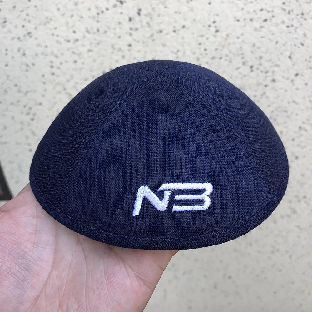 Тёмно синий льняной КИППА кипот киппот кепки YARMULKES CIPA еврейские для