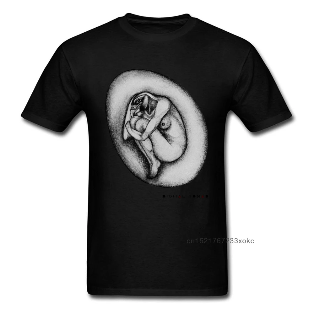 Мужская футболка с принтом яйцо черная в стиле Geek вечерние хлопковые футболки