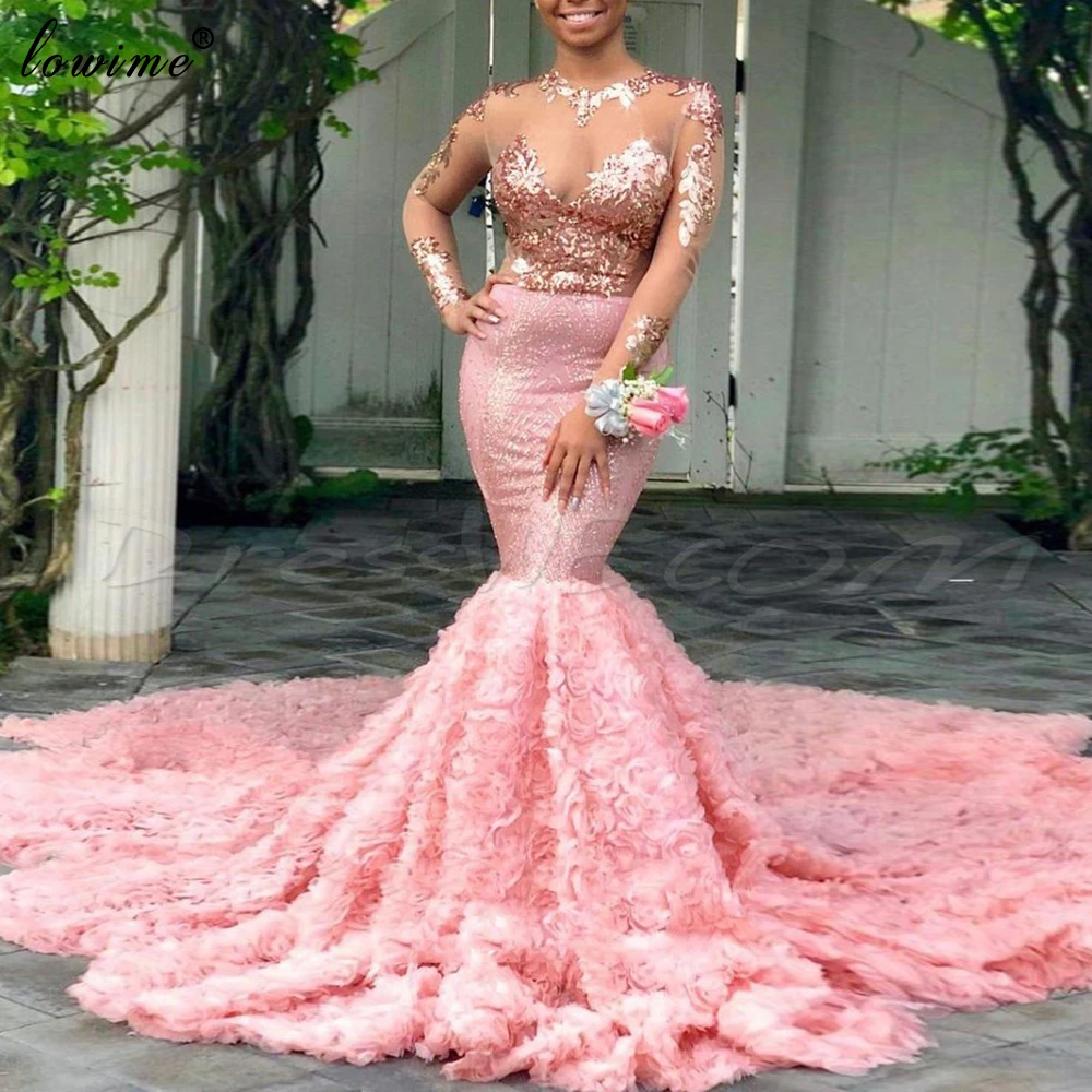 Женское длинное вечернее платье с 3D цветами|Вечерние платья| |