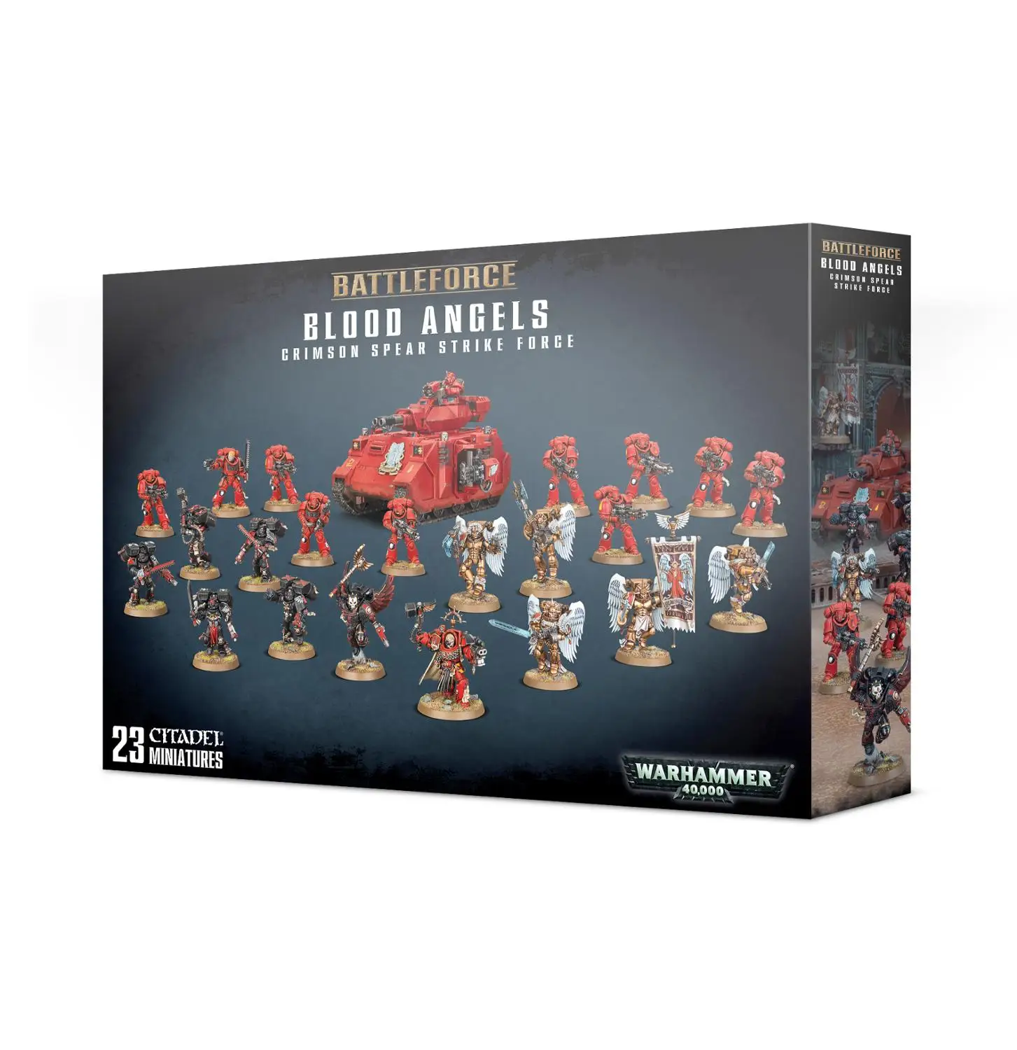 40K игры АОС модель для крови ангелов малиновый копье ударная сила совершенно