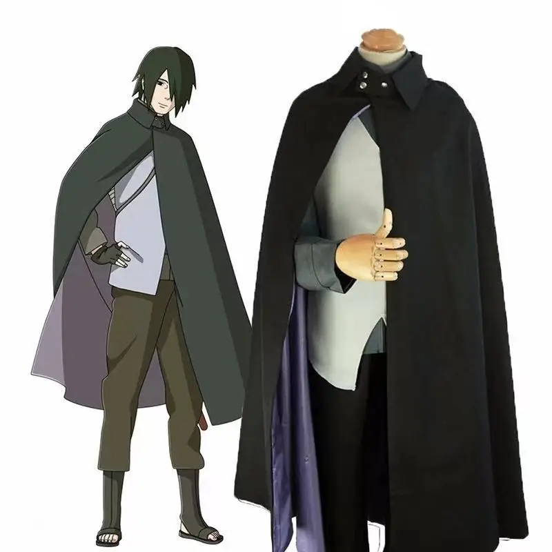 Наруто боруто-для взрослых Uchiha костюм сасуке куртка жилет брюки накидка Хэллоуин