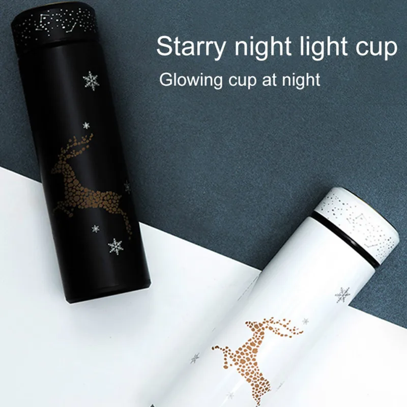 Креативный светящийся термос 500 мл для мальчиков и девочек детская