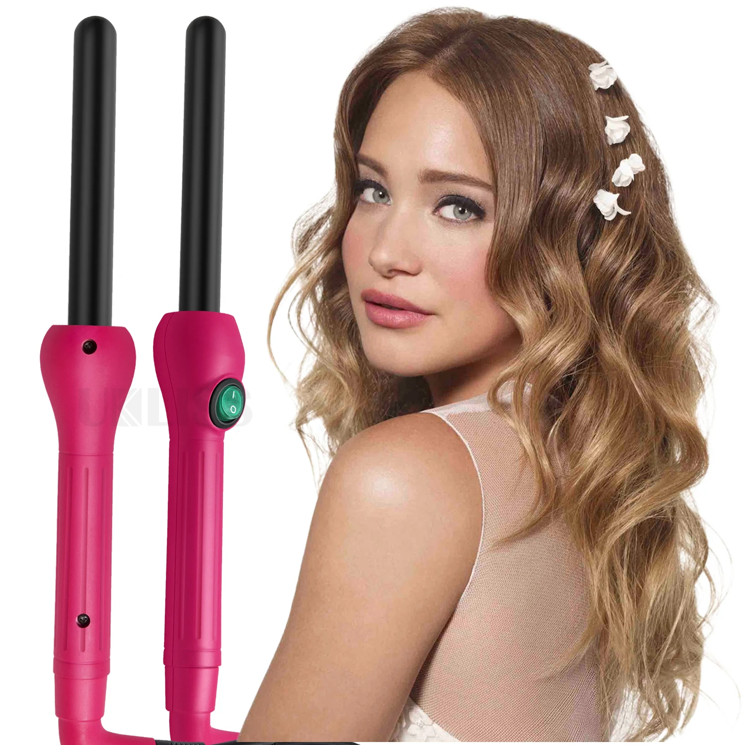 

Conical Hair Curler Iron Ceramic Styler Rotating Thin Stick Hair Heating Curling Tongs Temperature Adjustment Hair Curly Style