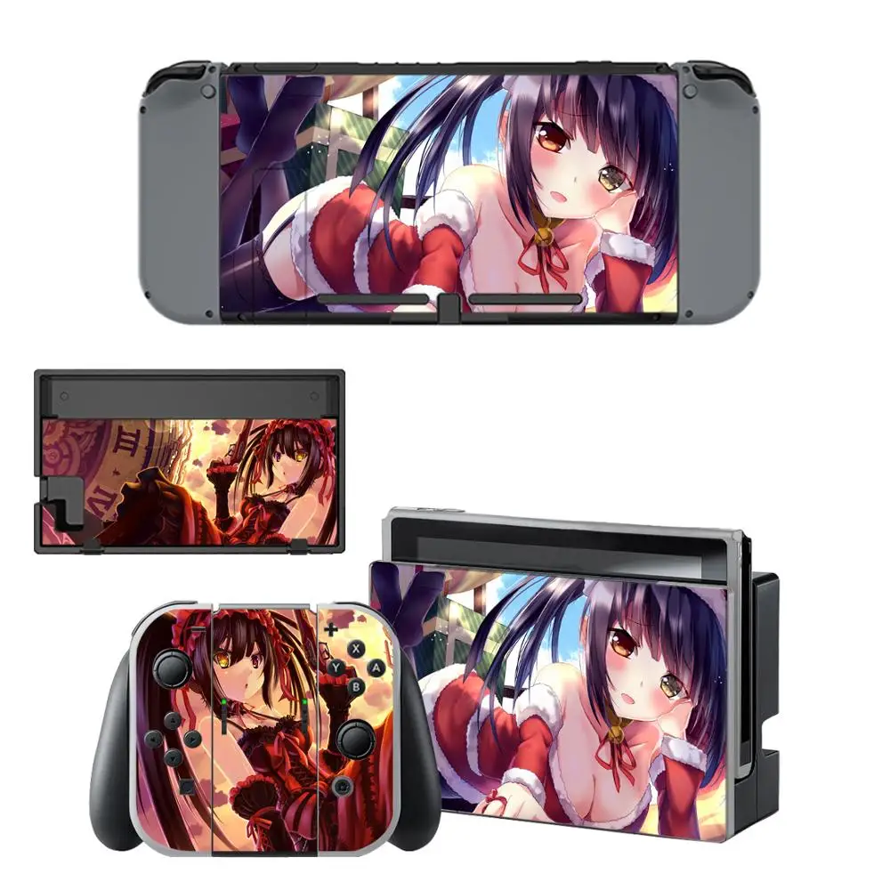 YSNS2304 Аниме милая девушка Tokisaki Kurumi скины для nintendo переключатель кожи наклейка для nintendo Переключатель консоли Joy-Con наклейки на регулятор - Цвет: YSNS2304