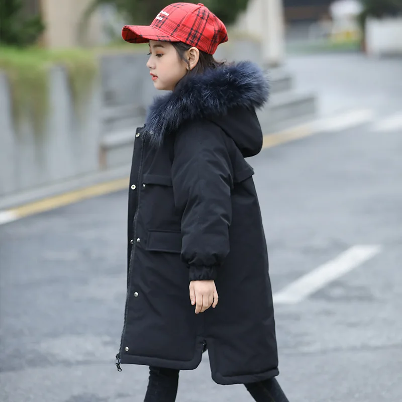 Зимнее пальто для девочек детские парки зимние куртки 2019 г. Детские комбинезоны с