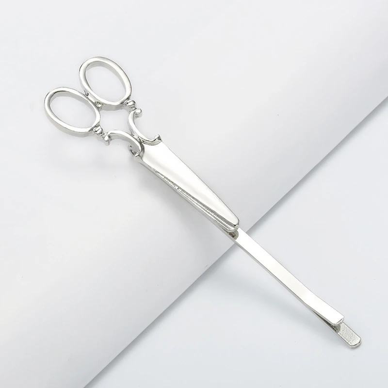 

2/1Pcs Creative Scissors Shape Fashion Women Lady Girls Hair Clip Headwear Fashion Women Gold/silver Hairpin Barrette Decoration